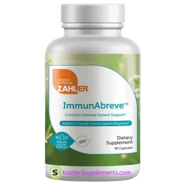 Zahler ImmunAbreve 90 capsules immune support kosher supplement bottle